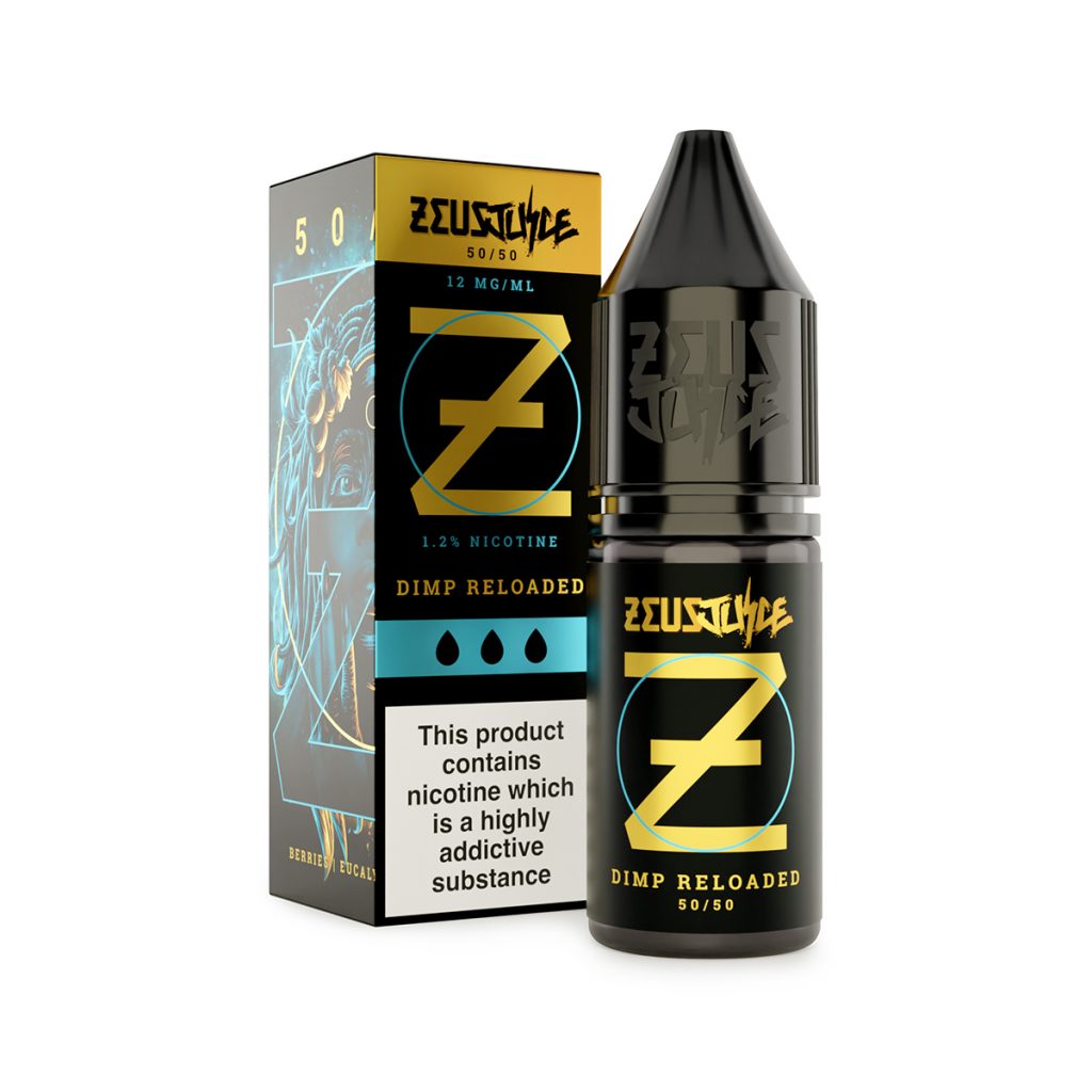 dimp reloaded zeus juice 12mg 10ml freebase white