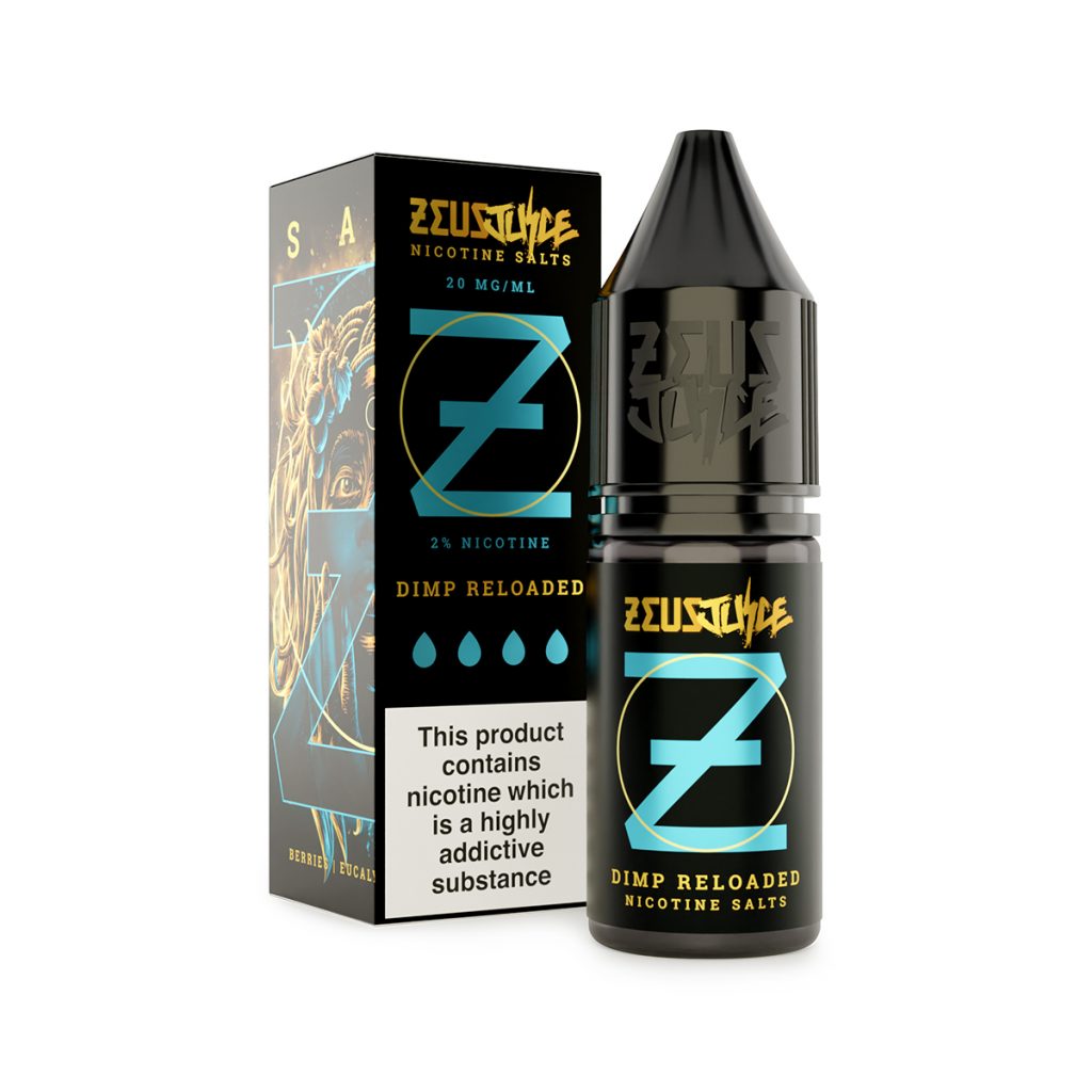 dimp reloaded zeus juice 20mg 10ml nicotine salts white