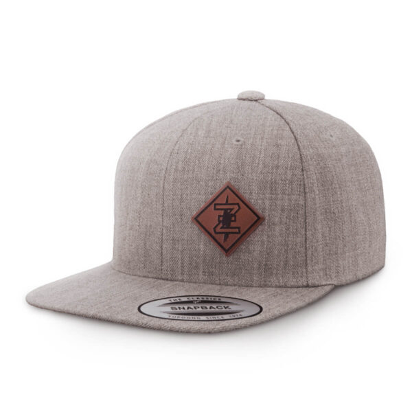 zeus apparel grey snapback front