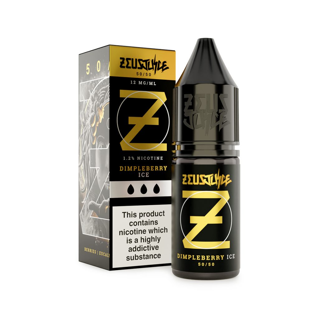 dimpleberry ice zeus juice 12mg 10ml freebase white 1
