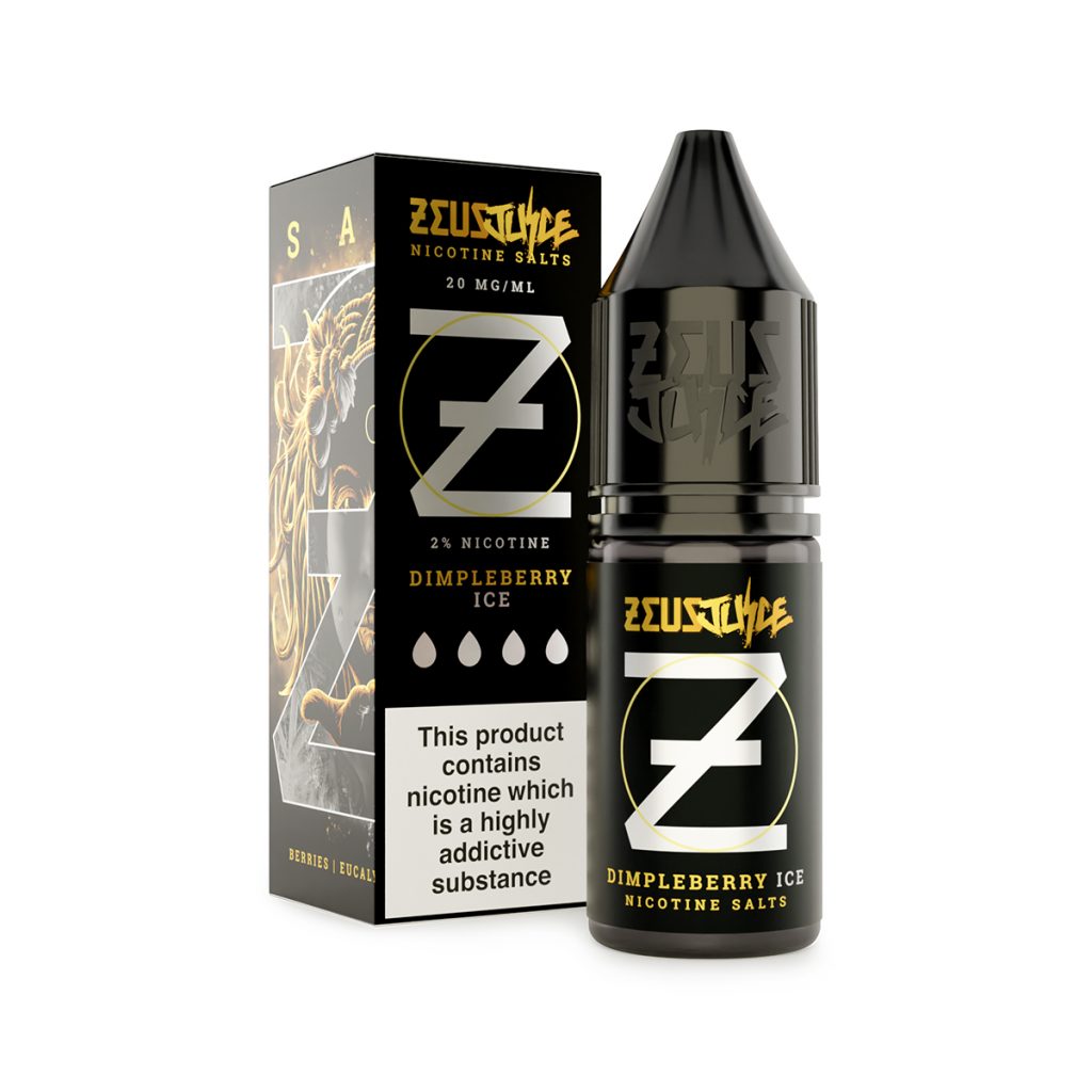 dimpleberry ice zeus juice 20mg 10ml nicotine salts white