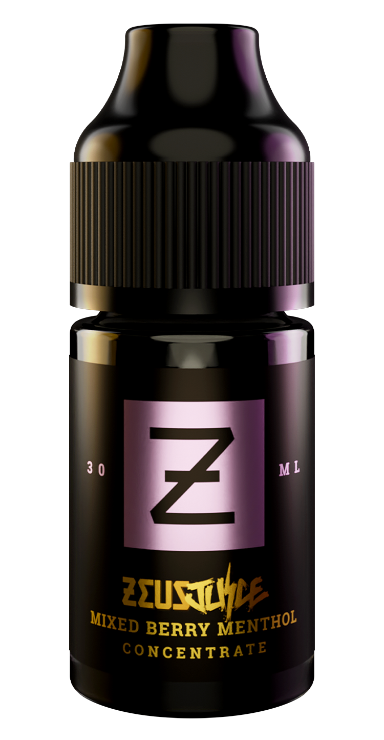 prod zeus juice concentrate 30ml mixed berry menthol black