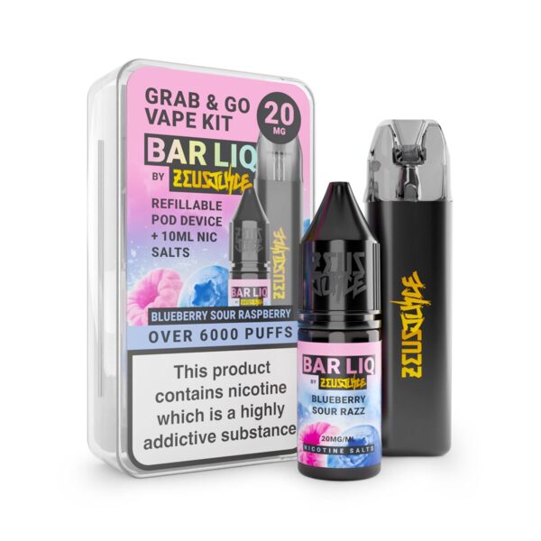 20mg blueberry sour raspberry bar liq grab and go vape kit white Web