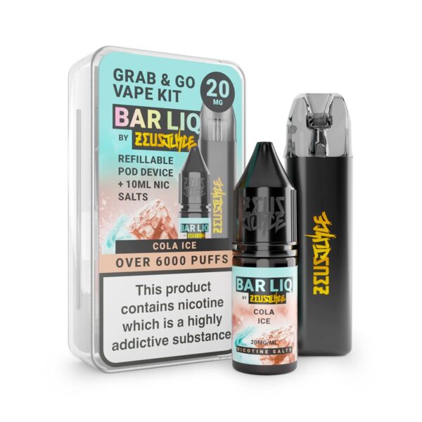 20mg cola ice bar liq grab and go vape kit white Web