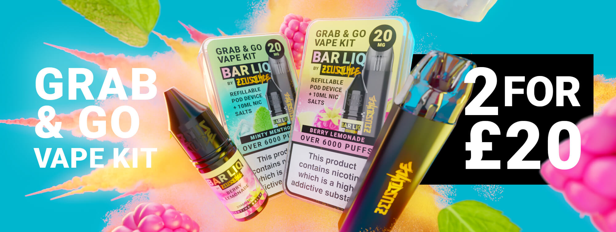 bar liq grab and go kit 2 for 20 banner