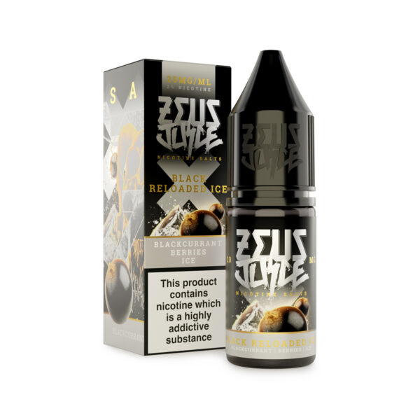 black reloaded ice zeus juice 20mg 10ml salts new white