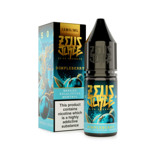 dimpleberry zeus juice 12mg 10ml freebase 5050 new white