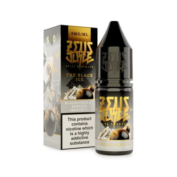 the black ice zeus juice 6mg 10ml freebase 5050 new white