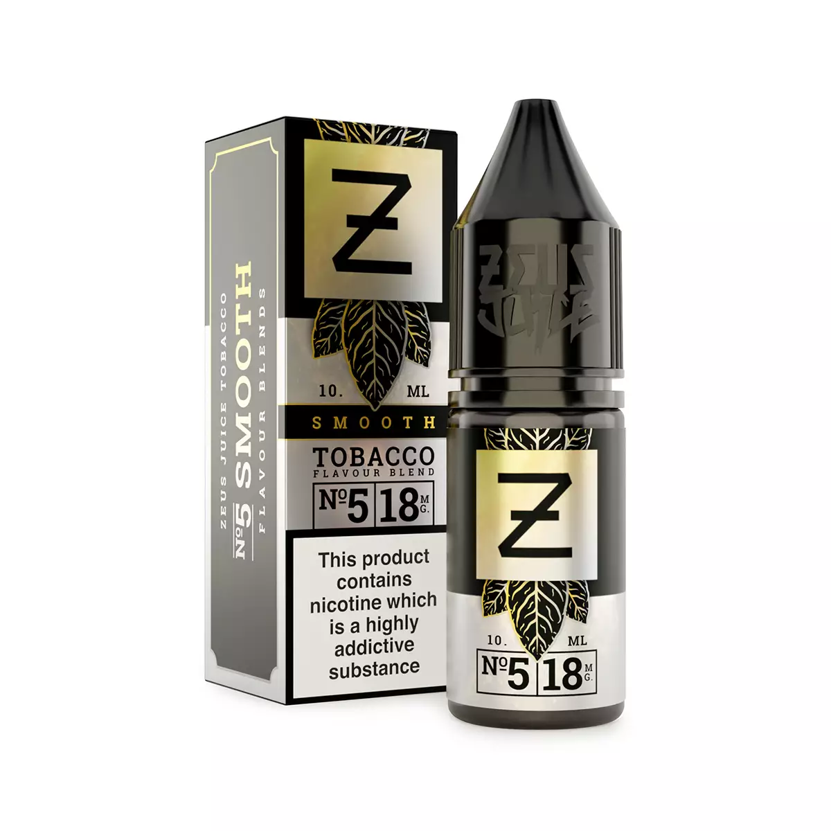 5 smooth zeus tobacco 18mg 10ml freebase white