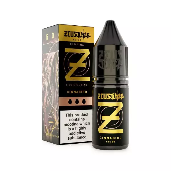 cinnabird zeus juice 12mg 10ml freebase white